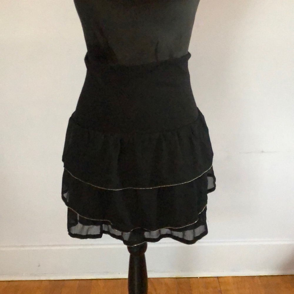 Black skirt with silver trims
